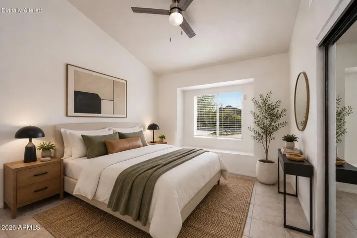 Virtually staged bedroom 2