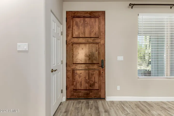 View of the front door.