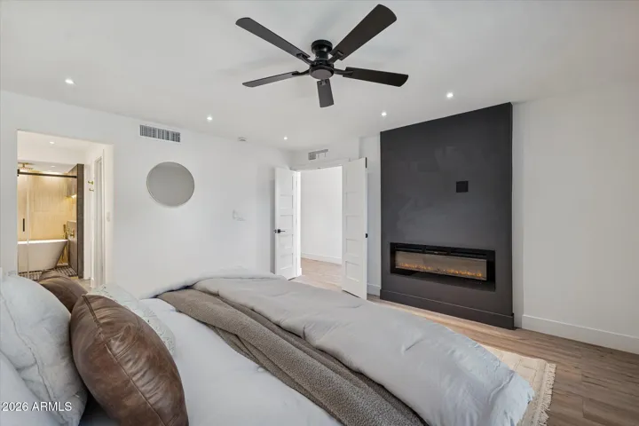Primary Bedroom Suite with Electric Fireplace