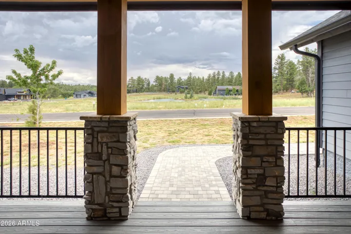 View from Front Door to the Front Patio and across the Edgewater Street