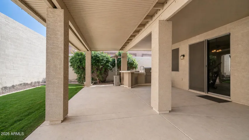 Back porch with built-In BBQ