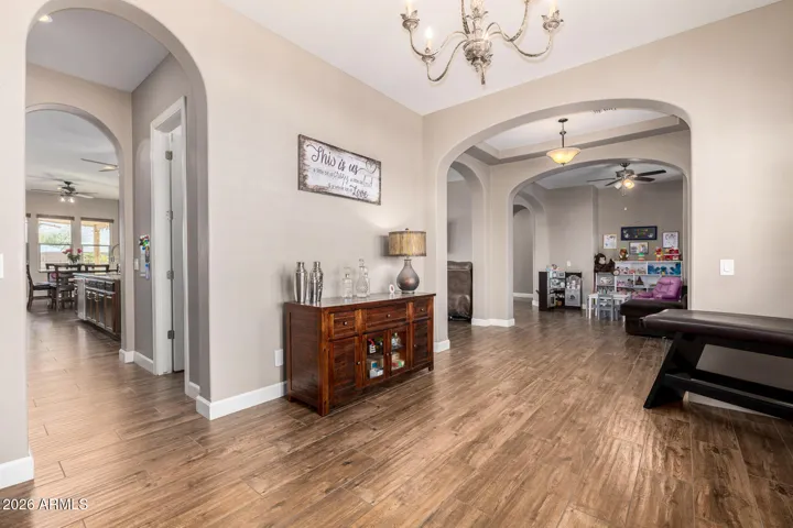 Formal Dining Room, looking at Flex Space and at Kitchen