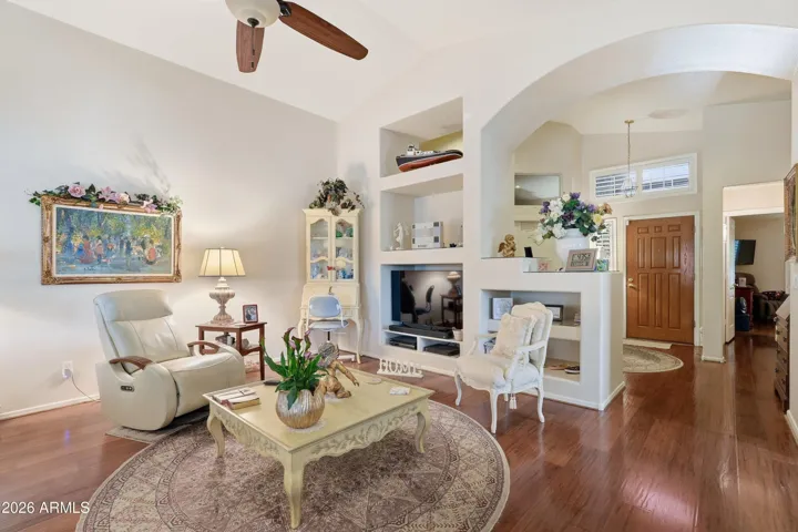 High ceilings & generous space is dominate public areas an primary bedroom