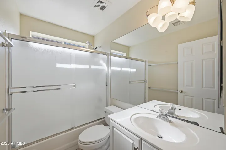 Bathroom between bedrooms.