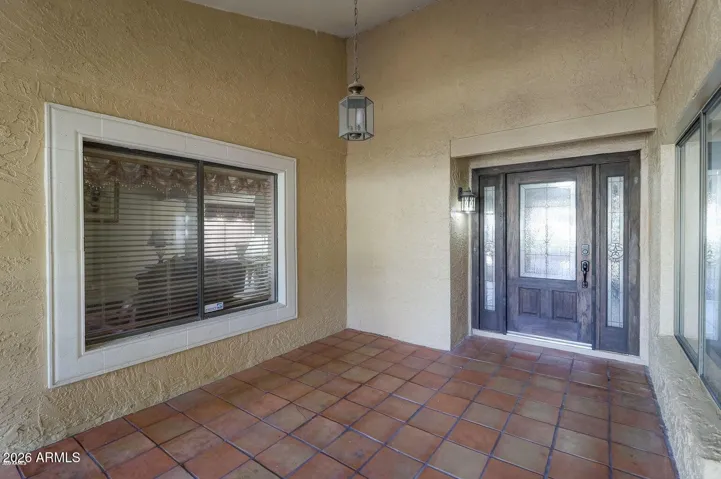 large covered entry way.