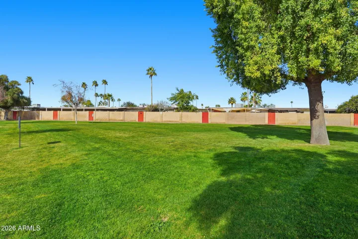 Right off your back gate....grassy play area