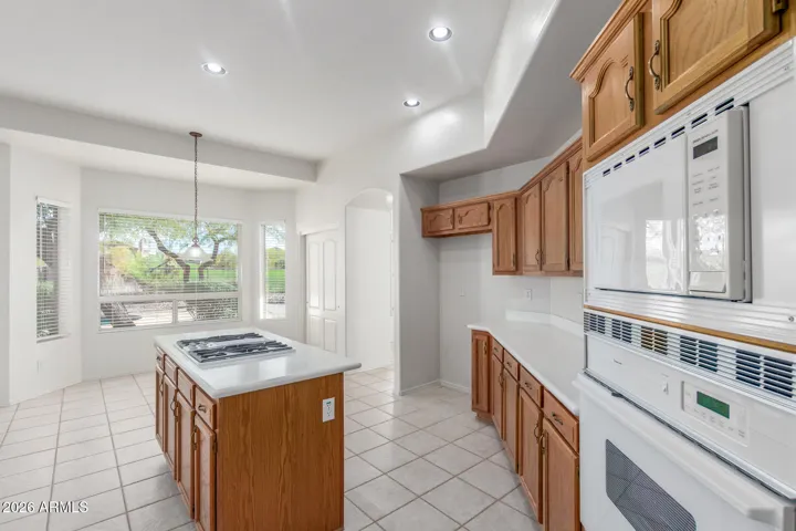 Kitchen from front entrance hallway.