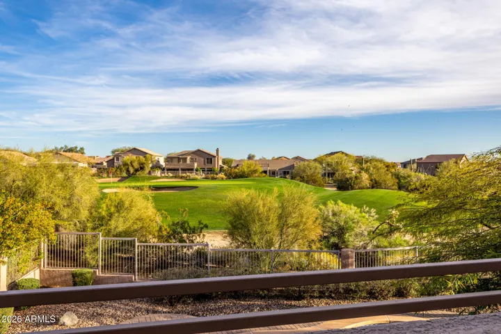 Your front view of the green on the golf course from your large upstair balcony.
