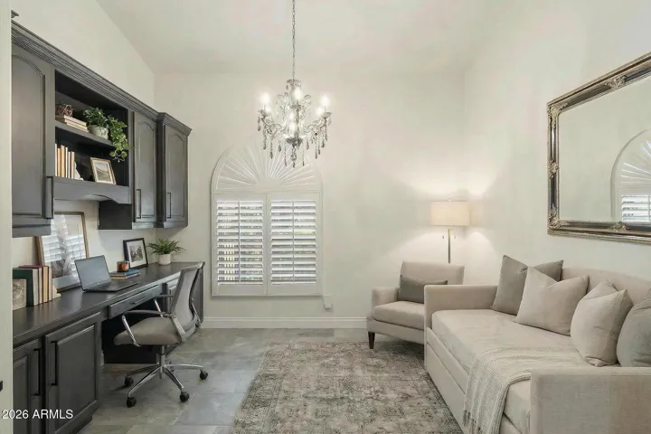 Den / Office virtually staged to show the room painted white