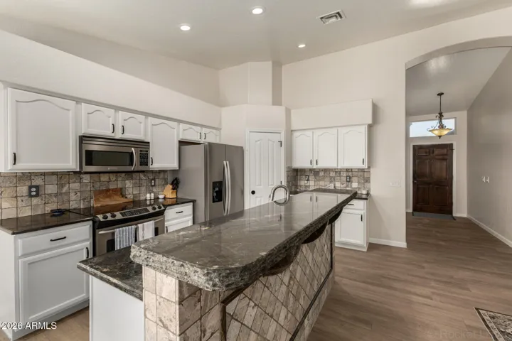 Kitchen with upgraded granite
