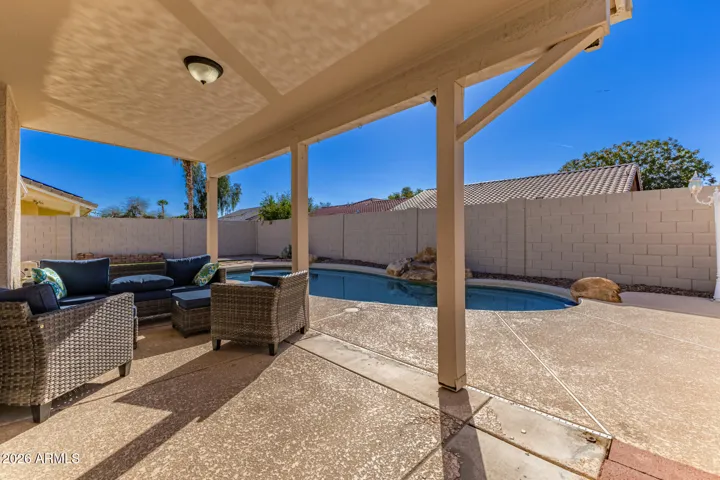 Extended covered patio