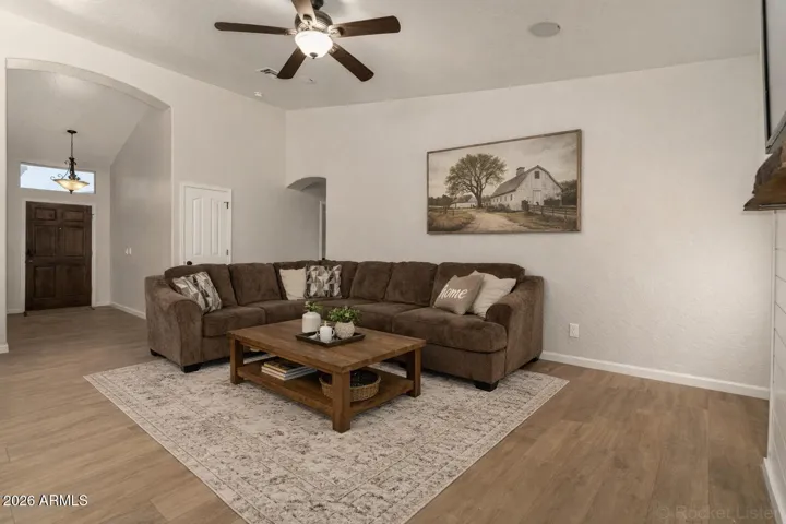 Staged living room