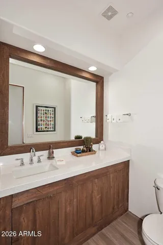 Quartz Countertop, Custom Framed Mirror
