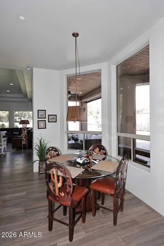 Breakfast Nook views to Backyard