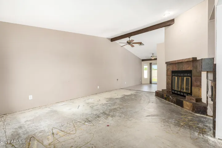 Family Room w/ Wood Burning Fireplace