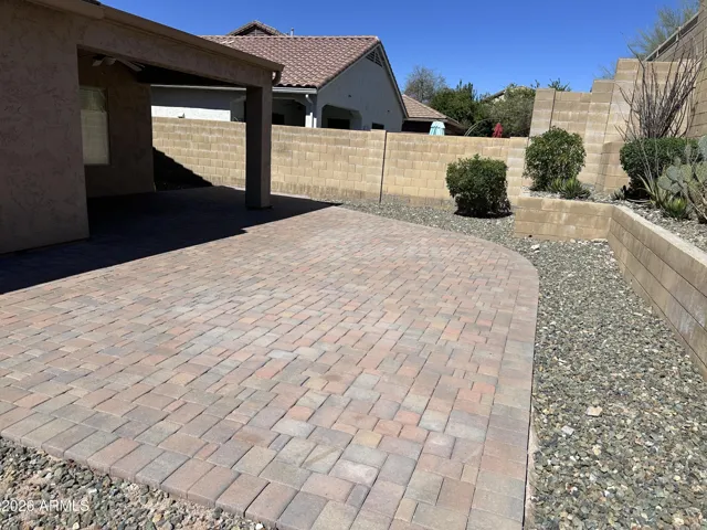 Back yard and patio