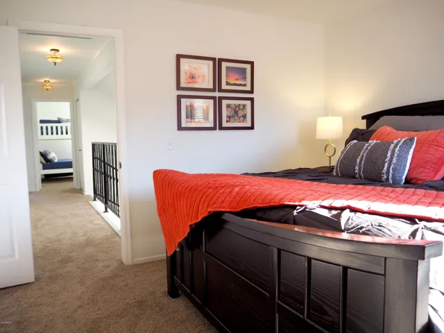 While all bedrooms are upstairs, the primary is split from the other rooms for privacy.