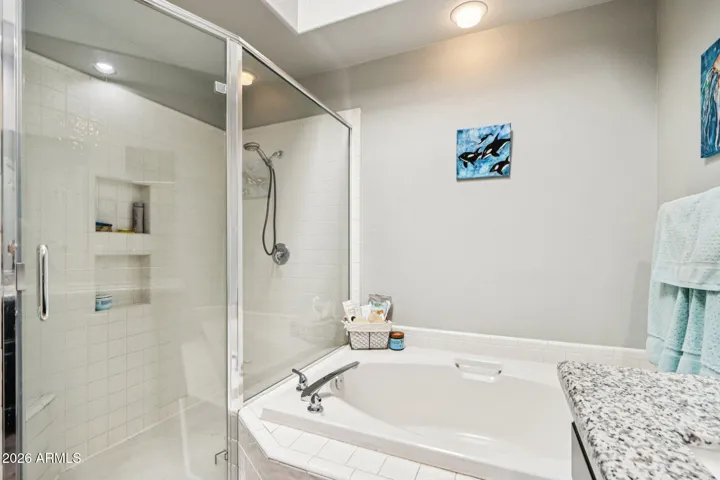 Separate shower / tub