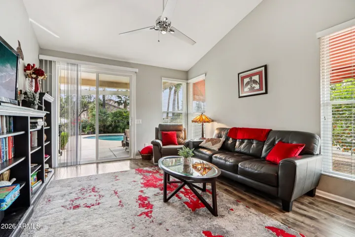 with access to the back yard patio