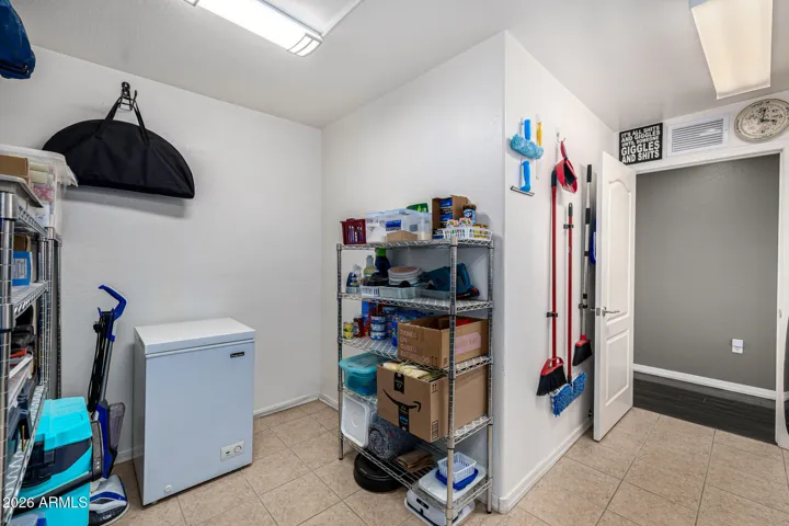 Storage area in the Laundry room