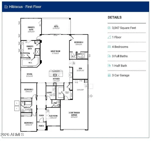 Base floorplan shown. Actual floorplan may vary based on architectural options not shown, when applicable.
