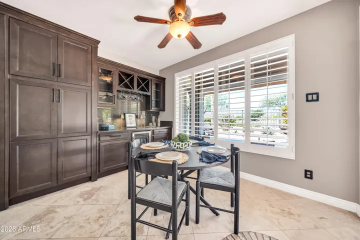Casual dining with gorgeous Thomasville cabinets