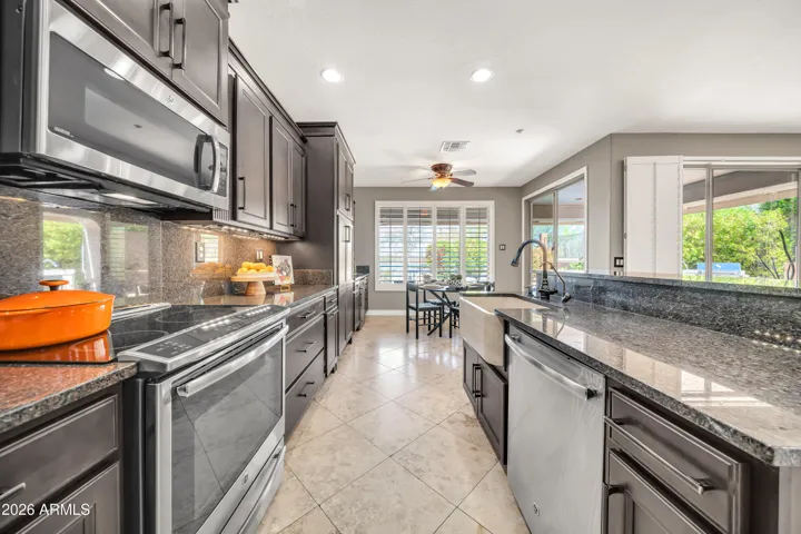 You'll love cooking in this efficient kitchen!