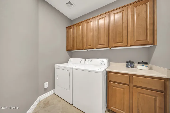 Storage in laundry room