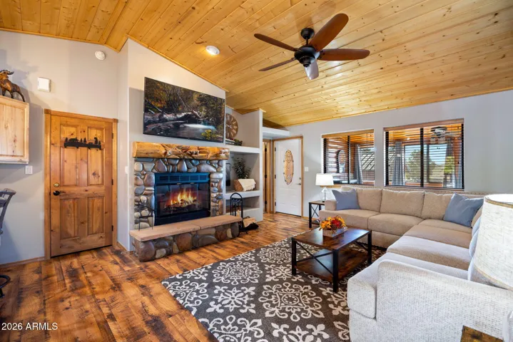 WOOD BURNING FIREPLACE