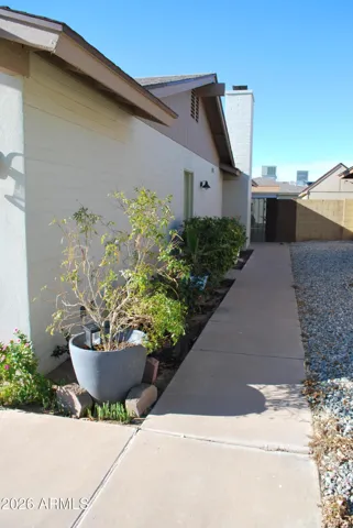 Sidewalk to back yard