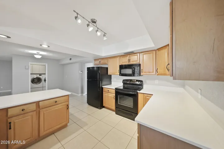 Kitchen with view to laundry room