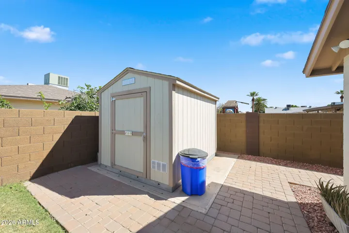 Storage shed, see upgrades tab under documents