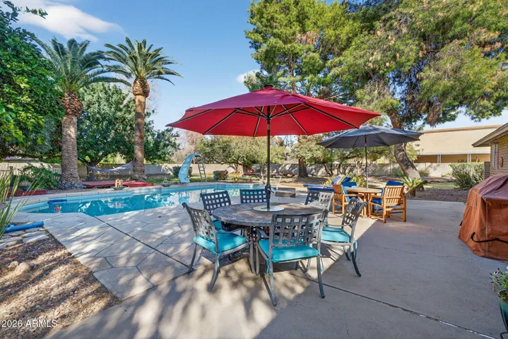 Look at how big this back patio is
