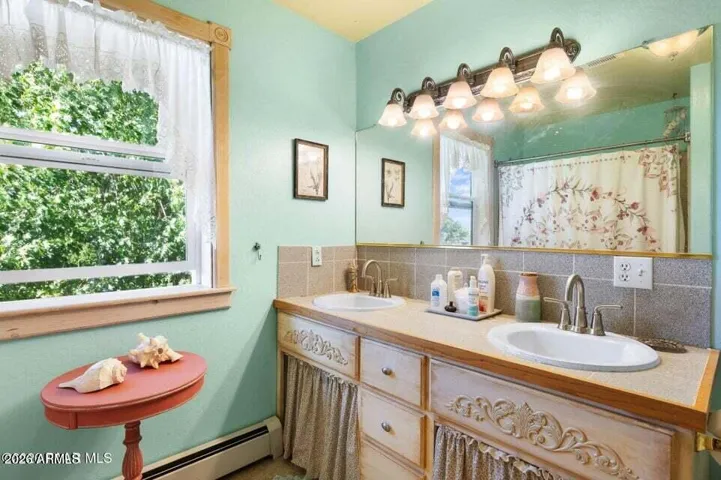 Dual Vanity Guest Bathroom.