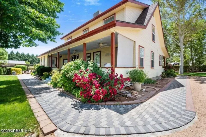 Paver walk around the home.