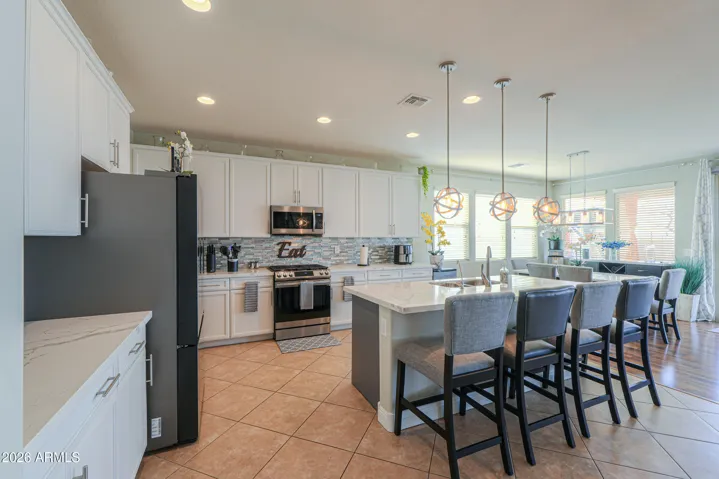 Quartz countertops.