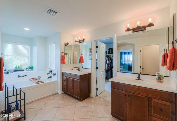 His and her vanities.