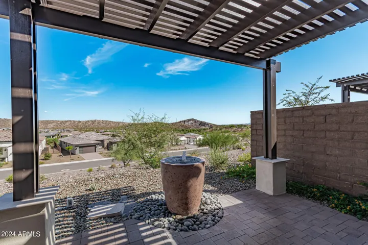 water fountain on patio
