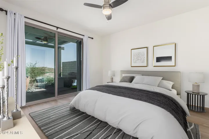 MAIN BEDROOM, UPGRADED SLIDING GLASS DOOR TO PATIO