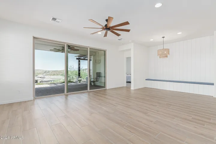 LARGE PATIO DOORS LEAD TO EXTENDED PATIO AND AMAZING VIEWS!
