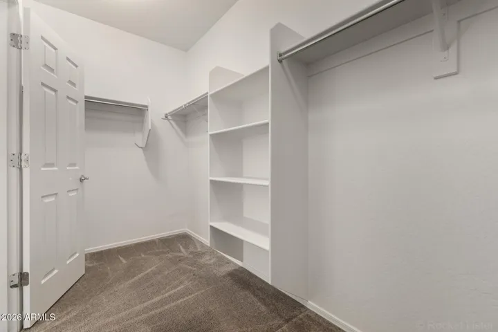 Expansive primary closet!