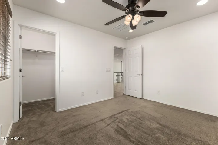 Upstairs guest bedroom #3 with walk-in closet and access to Jack and Jill bathroom!