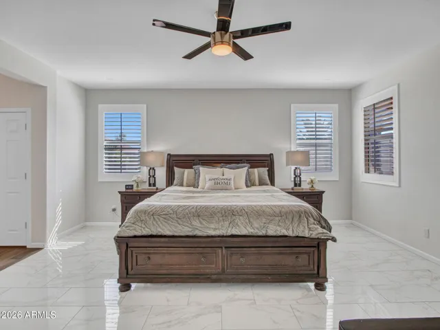 LARGE Owner's Suite with access door to the patio.