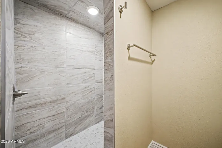 all brand new shower and tile