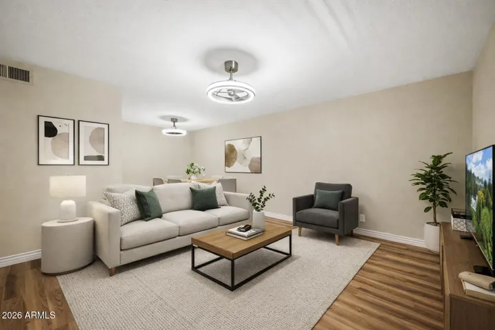 virtually stages great room