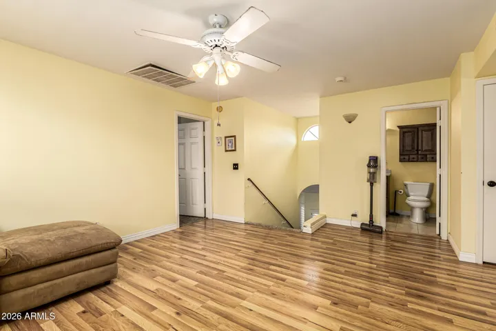 Loft at top of stairs
