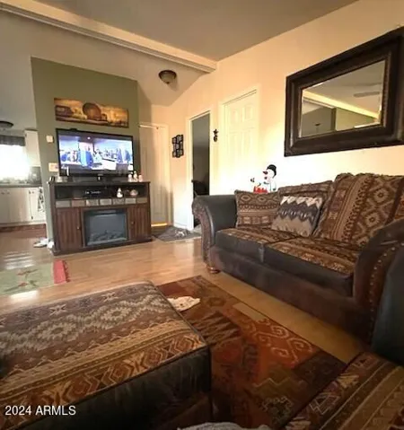 Living room to extra bedrooms & bath