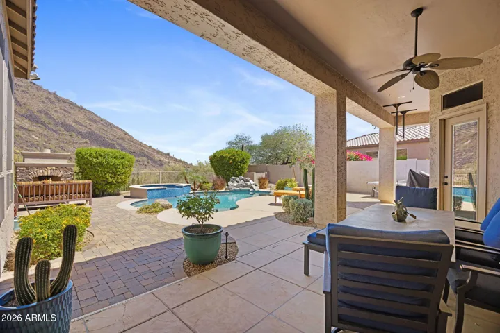 Back Covered Patio with a View!