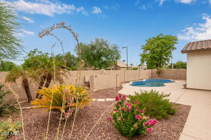 low maintenance yard but plenty of space for grass if you desire