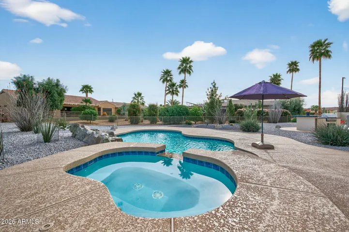 Soak in the spa or float in the pool...the choice is yours!